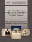 Image for U.S. V. Florida East Coast Railway Co. U.S. Supreme Court Transcript of Record with Supporting Pleadings