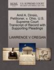 Image for Amil A. Dinsio, Petitioner, V. Ohio. U.S. Supreme Court Transcript of Record with Supporting Pleadings
