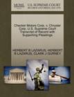 Image for Checker Motors Corp. V. Chrysler Corp. U.S. Supreme Court Transcript of Record with Supporting Pleadings
