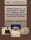 Image for Welders Supply Co. of Lake Charles V. Grigsby U.S. Supreme Court Transcript of Record with Supporting Pleadings