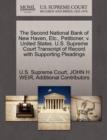 Image for The Second National Bank of New Haven, Etc., Petitioner, V. United States. U.S. Supreme Court Transcript of Record with Supporting Pleadings