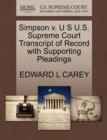 Image for Simpson V. U S U.S. Supreme Court Transcript of Record with Supporting Pleadings