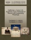 Image for California V. Curry U.S. Supreme Court Transcript of Record with Supporting Pleadings