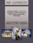 Image for Andreas (Andy) V. U.S. U.S. Supreme Court Transcript of Record with Supporting Pleadings