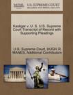 Image for Kastigar V. U. S. U.S. Supreme Court Transcript of Record with Supporting Pleadings
