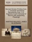 Image for Bernard Screen Printing Corp. V. Universal Terminal &amp; Stevedoring Corp. U.S. Supreme Court Transcript of Record with Supporting Pleadings