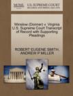 Image for Winslow (Donner) V. Virginia U.S. Supreme Court Transcript of Record with Supporting Pleadings
