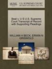 Image for Beal V. U S U.S. Supreme Court Transcript of Record with Supporting Pleadings