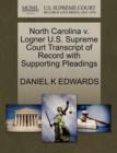 Image for North Carolina V. Logner U.S. Supreme Court Transcript of Record with Supporting Pleadings