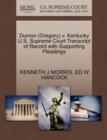 Image for Dumon (Gregory) V. Kentucky U.S. Supreme Court Transcript of Record with Supporting Pleadings