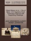 Image for Gilbert Mason Et Al. V. City of Biloxi. U.S. Supreme Court Transcript of Record with Supporting Pleadings