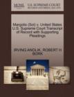 Image for Margolis (Sol) V. United States U.S. Supreme Court Transcript of Record with Supporting Pleadings