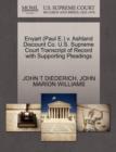 Image for Enyart (Paul E.) V. Ashland Discount Co. U.S. Supreme Court Transcript of Record with Supporting Pleadings