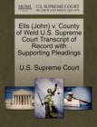 Image for Ells (John) V. County of Weld U.S. Supreme Court Transcript of Record with Supporting Pleadings