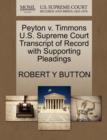 Image for Peyton V. Timmons U.S. Supreme Court Transcript of Record with Supporting Pleadings