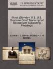 Image for Bluett (David) V. U.S. U.S. Supreme Court Transcript of Record with Supporting Pleadings