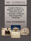 Image for Coulter (Henry) V. Melady (Archie) U.S. Supreme Court Transcript of Record with Supporting Pleadings