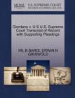 Image for Giordano V. U S U.S. Supreme Court Transcript of Record with Supporting Pleadings