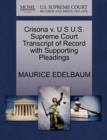 Image for Crisona V. U S U.S. Supreme Court Transcript of Record with Supporting Pleadings