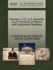 Image for Haynes V. U.S. U.S. Supreme Court Transcript of Record with Supporting Pleadings