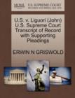 Image for U.S. V. Liguori (John) U.S. Supreme Court Transcript of Record with Supporting Pleadings