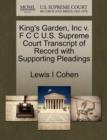 Image for King&#39;s Garden, Inc V. F C C U.S. Supreme Court Transcript of Record with Supporting Pleadings