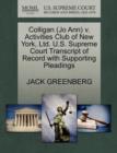 Image for Colligan (Jo Ann) V. Activities Club of New York, Ltd. U.S. Supreme Court Transcript of Record with Supporting Pleadings