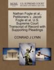 Image for Nathan Fogle Et Al., Petitioners V. Jacob Fogle Et Al. U.S. Supreme Court Transcript of Record with Supporting Pleadings