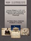 Image for Limone (Peter) V. U.S. U.S. Supreme Court Transcript of Record with Supporting Pleadings