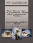 Image for Manley (Melvin) V. Virginia U.S. Supreme Court Transcript of Record with Supporting Pleadings