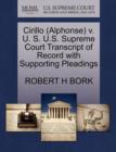 Image for Cirillo (Alphonse) V. U. S. U.S. Supreme Court Transcript of Record with Supporting Pleadings