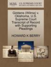 Image for Giddens (Wilma) V. Oklahoma. U.S. Supreme Court Transcript of Record with Supporting Pleadings