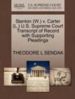 Image for Stanton (W.) V. Carter (L.) U.S. Supreme Court Transcript of Record with Supporting Pleadings