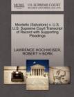 Image for Montello (Salvatore) V. U.S. U.S. Supreme Court Transcript of Record with Supporting Pleadings