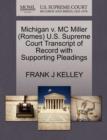 Image for Michigan V. MC Miller (Romes) U.S. Supreme Court Transcript of Record with Supporting Pleadings