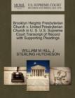 Image for Brooklyn Heights Presbyterian Church V. United Presbyterian Church in U. S. U.S. Supreme Court Transcript of Record with Supporting Pleadings