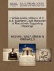 Image for Farinas (Juan Pedro) V. U.S. U.S. Supreme Court Transcript of Record with Supporting Pleadings