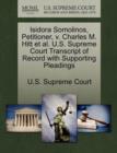 Image for Isidora Somolinos, Petitioner, V. Charles M. Hitt Et Al. U.S. Supreme Court Transcript of Record with Supporting Pleadings