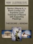 Image for Stanton (Wayne A.) V. Bond (Louise) U.S. Supreme Court Transcript of Record with Supporting Pleadings