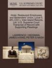 Image for Hotel, Restaurant Employees and Bartenders&#39; Union, Local 5, AFL-CIO V. Inter-Island Resorts, Ltd. U.S. Supreme Court Transcript of Record with Supporting Pleadings