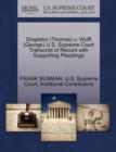 Image for Singleton (Thomas) V. Wulff (George) U.S. Supreme Court Transcript of Record with Supporting Pleadings