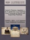 Image for Cecle G. Pearson, Appellant, V. W. P. Dodd et al. U.S. Supreme Court Transcript of Record with Supporting Pleadings