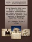 Image for Local Union No. 639, Intern. Broth. of Teamsters, Chauffeurs, Warehousemen and Helpers of America Inc. V. Marshall U.S. Supreme Court Transcript of Record with Supporting Pleadings