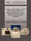 Image for Arizona, Richard Boykin, Sheriff, Pima County, Petitioner, V. George Washington, JR. U.S. Supreme Court Transcript of Record with Supporting Pleadings