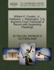 Image for William E. Cosden, JR., Petitioner, V. Washington. U.S. Supreme Court Transcript of Record with Supporting Pleadings