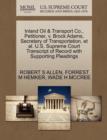 Image for Inland Oil &amp; Transport Co., Petitioner, V. Brock Adams, Secretary of Transportation, et al. U.S. Supreme Court Transcript of Record with Supporting Pleadings