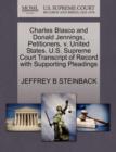 Image for Charles Blasco and Donald Jennings, Petitioners, V. United States. U.S. Supreme Court Transcript of Record with Supporting Pleadings