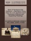 Image for Bank of Hendersonville, Petitioner, V. Red Baron Flying Club, Inc. U.S. Supreme Court Transcript of Record with Supporting Pleadings