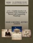 Image for U.S. V. Uvalde County U.S. Supreme Court Transcript of Record with Supporting Pleadings