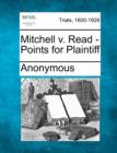 Image for Mitchell V. Read - Points for Plaintiff